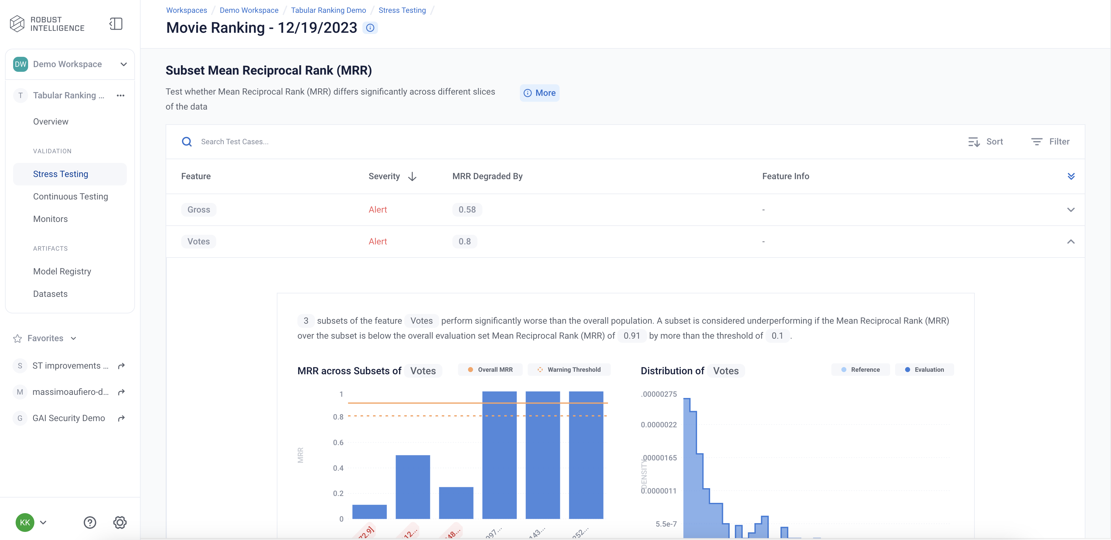 Image of ST MRR results for movie ranking model